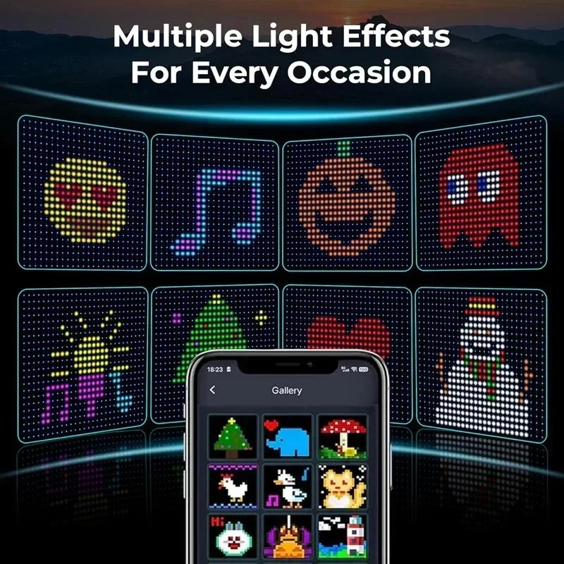 LED Curtain Lights RGB Color Changing App-Controlled Music Sync