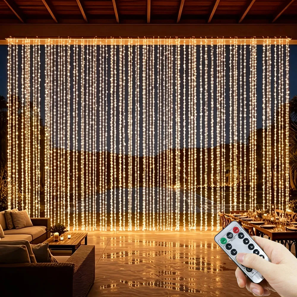 LED Curtain Lights USB Type-C 8 Lighting Modes
