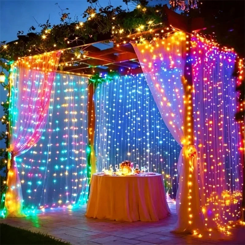 LED Curtain Lights USB Type-C 8 Lighting Modes