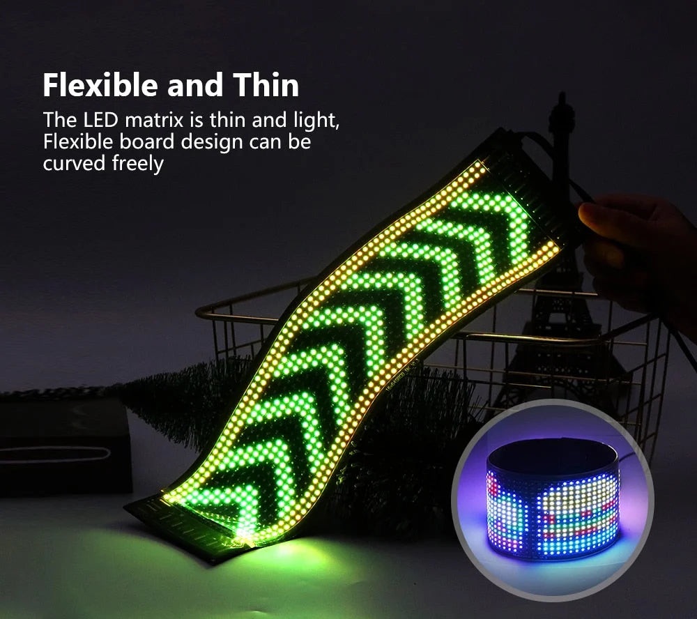 LED Display Panel Flexible RGB Full-Color 16 Million Colors