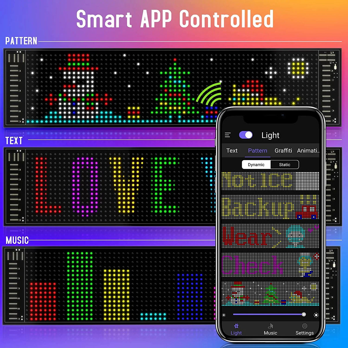 LED Display Panel Flexible RGB Full-Color 16 Million Colors