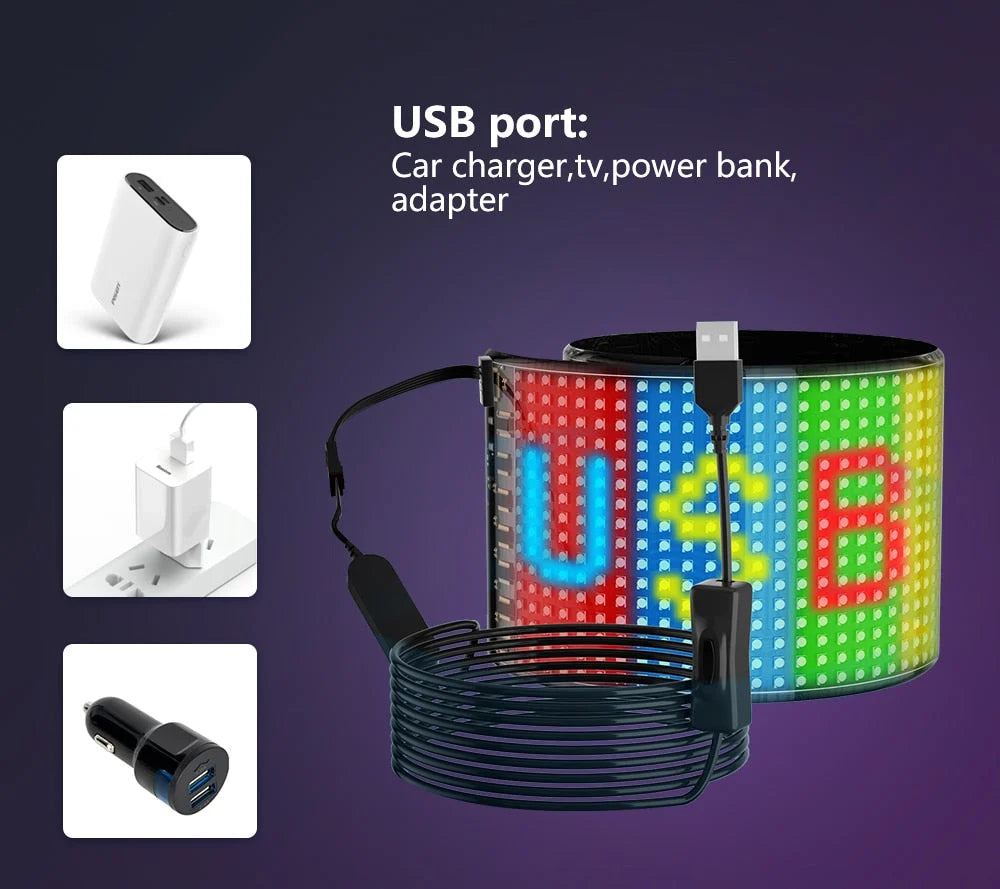 LED Display Panel Flexible RGB Full-Color 16 Million Colors
