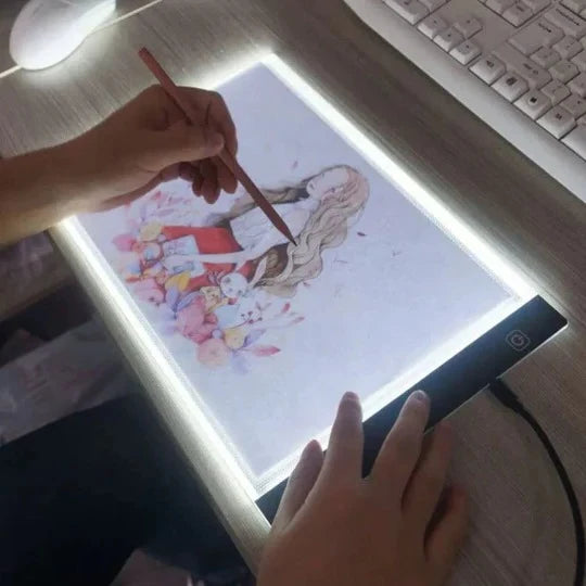 LED Drawing & Tracing Tablet Ultra-Thin USB-Powered Adjustable Brightness