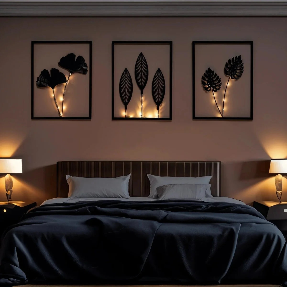 LED Frame Lamp Set Color-Changing Battery-Powered Set of 3