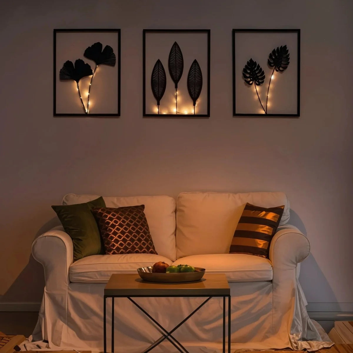 LED Frame Lamp Set Color-Changing Battery-Powered Set of 3