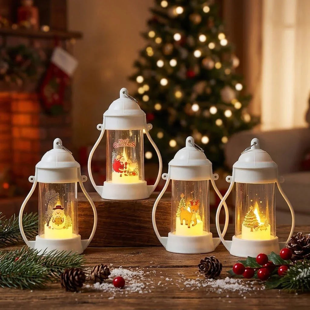 LED Lantern Battery-Powered Warm Glow Indoor & Outdoor