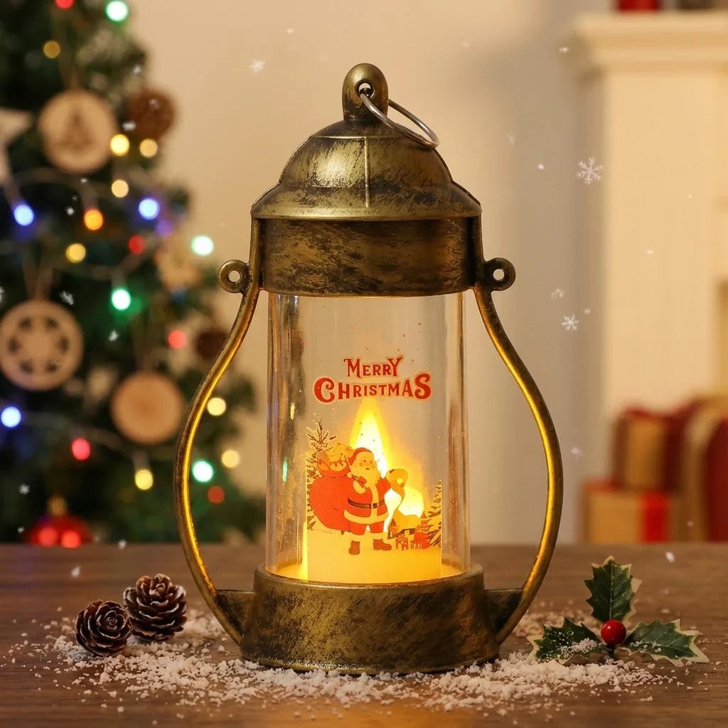 LED Lantern Battery-Powered Warm Glow Indoor & Outdoor