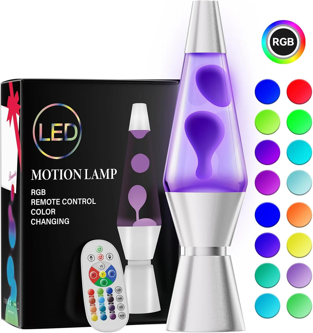 LED Lava Lamp 17-Color Wireless Remote