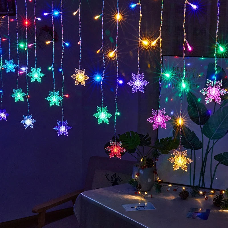 LED Light Curtain Remote Control Winter Designs