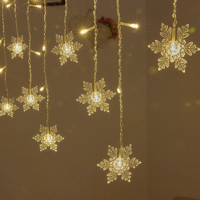 LED Light Curtain Remote Control Winter Designs