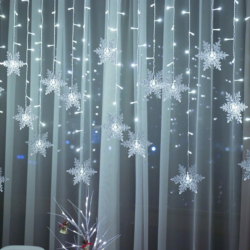LED Light Curtain Remote Control Winter Designs