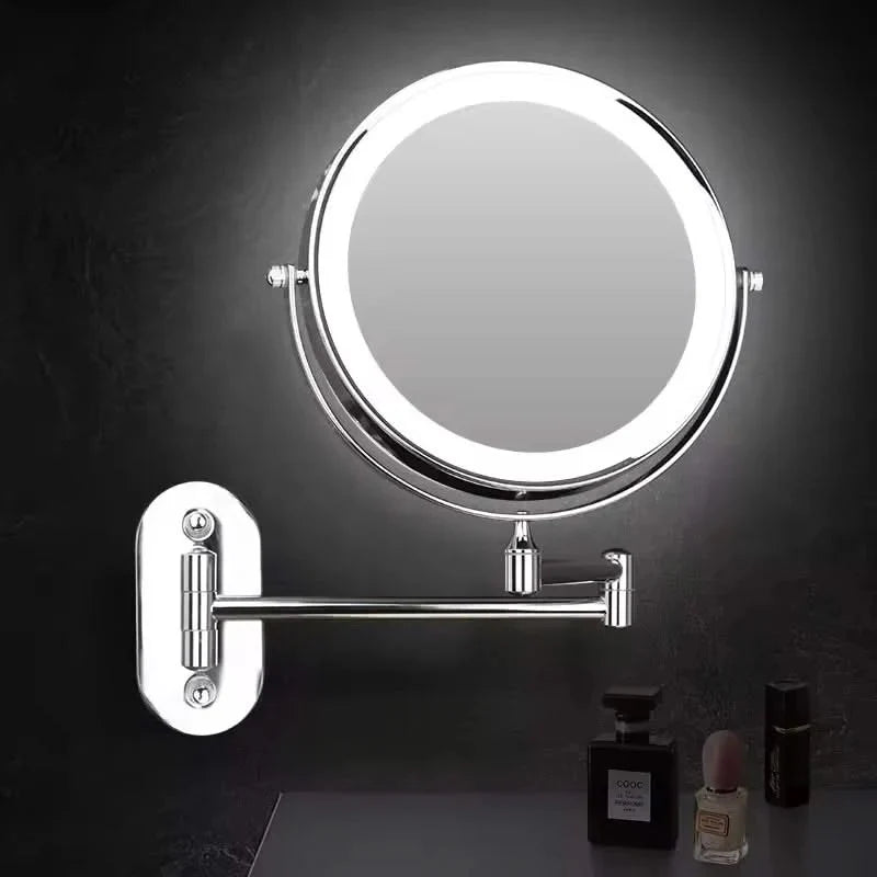 LED Makeup Mirror 6000K USB Rechargeable 360 Degree Rotation