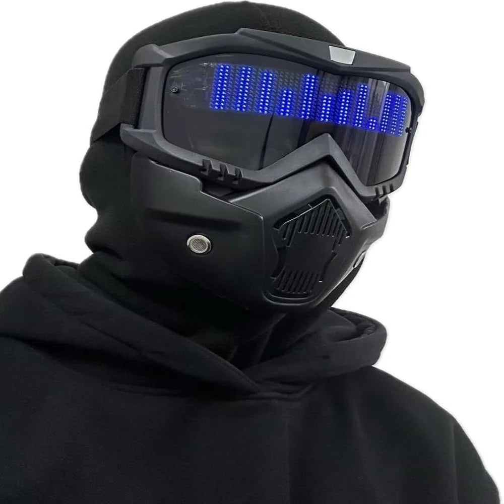 LED Mask App-Controlled Custom Display 8-Hour Runtime