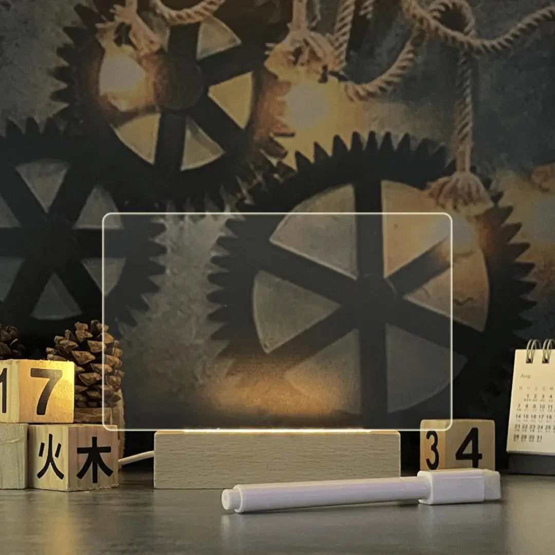 LED Message Lamp Rewritable Acrylic USB-Powered