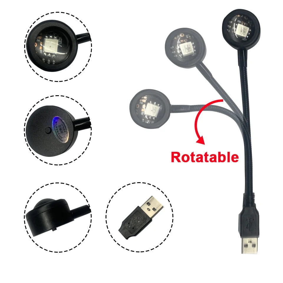 LED Night Light USB-Powered Multicolor Sunset Glow