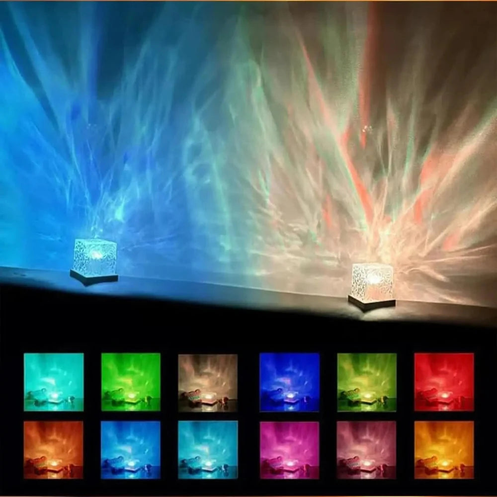 LED Projector Cube Adjustable Colors & Effects USB Powered