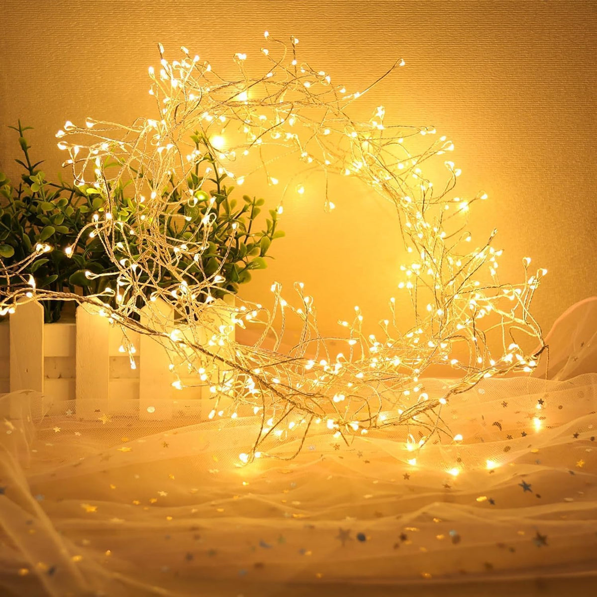LED String Lights Flexible Copper Wire Wireless Remote Weather-Resistant