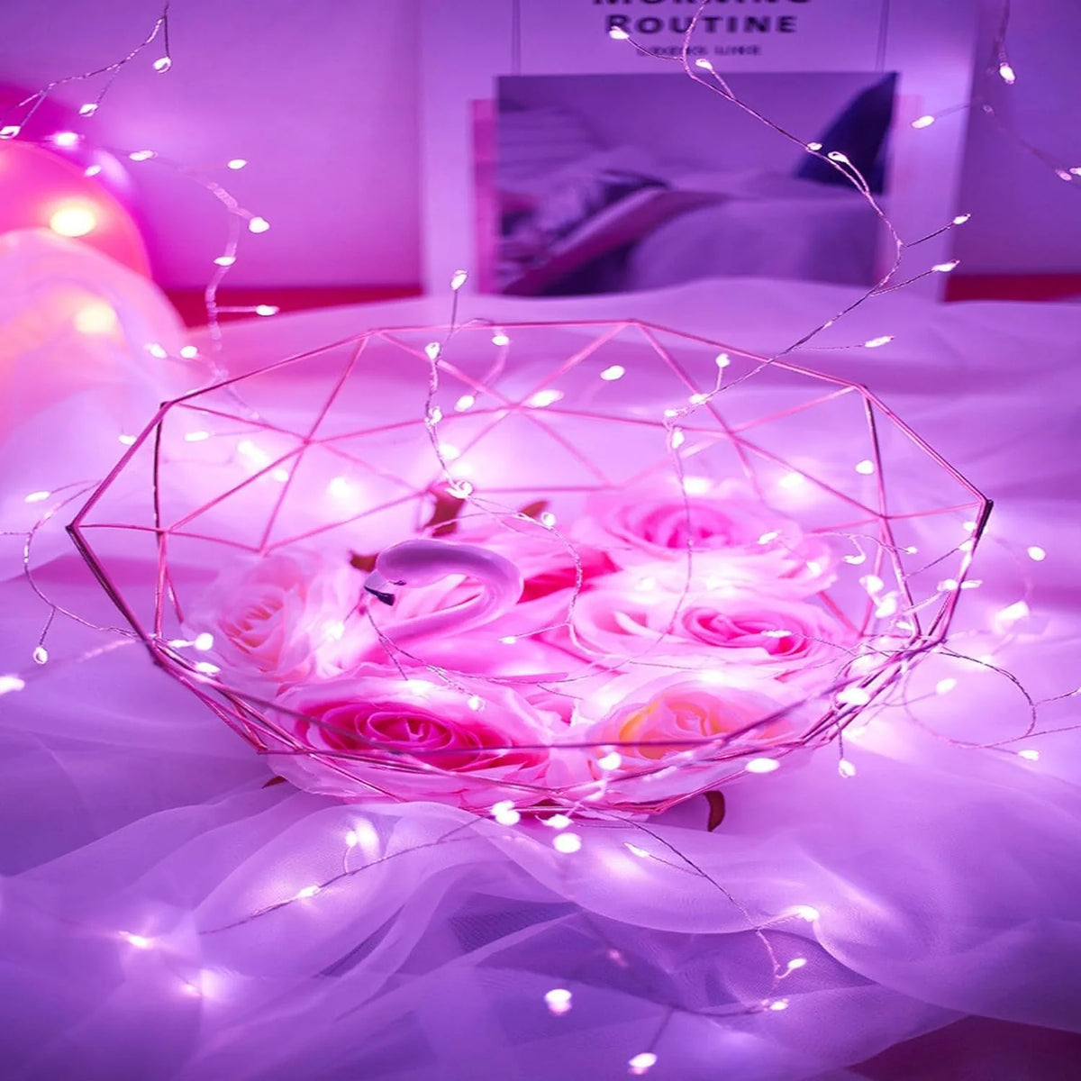 LED String Lights Flexible Copper Wire Wireless Remote Weather-Resistant