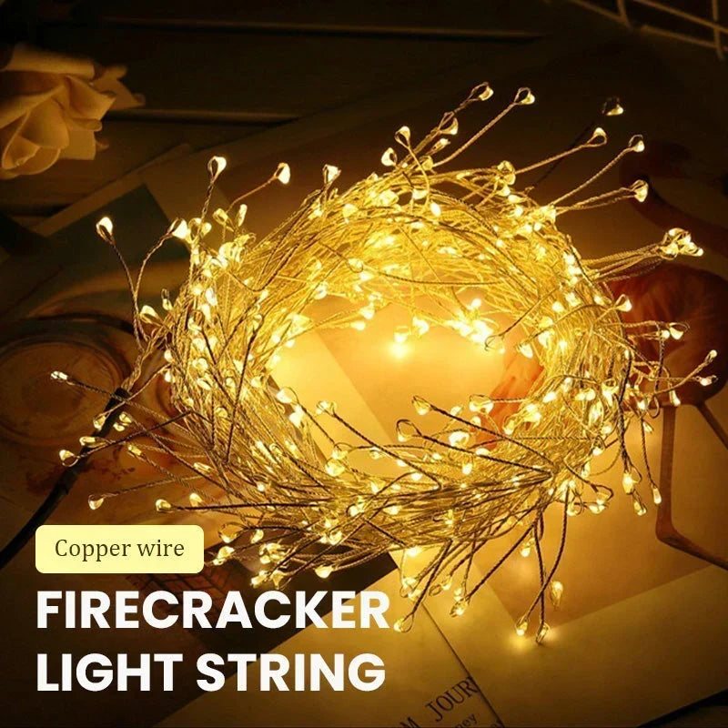 LED String Lights Flexible Copper Wire Wireless Remote Weather-Resistant