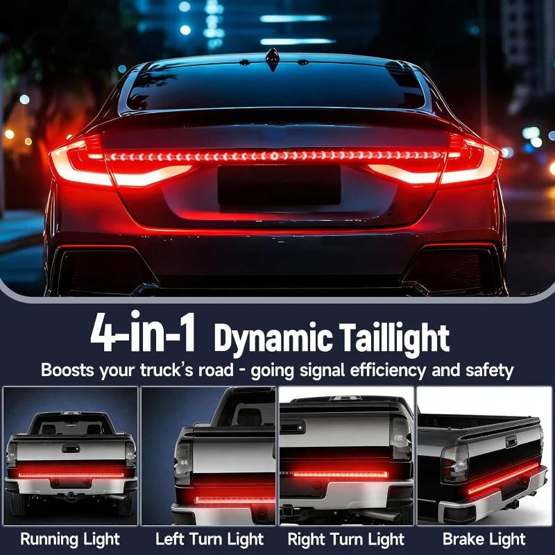 LED Tailgate Light Bar Sequential Turn Signals IP67 Waterproof