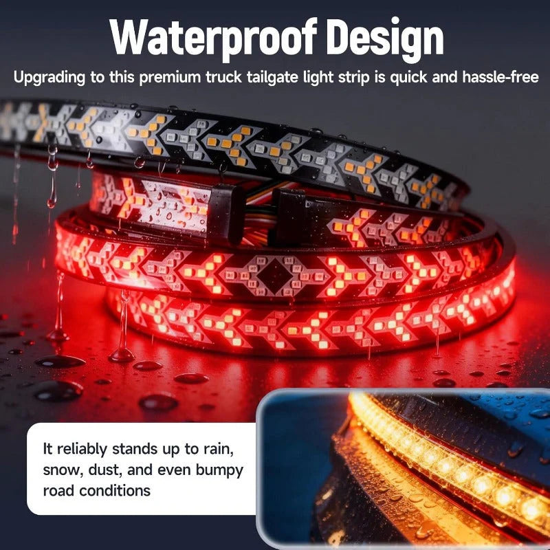 LED Tailgate Light Bar Sequential Turn Signals IP67 Waterproof
