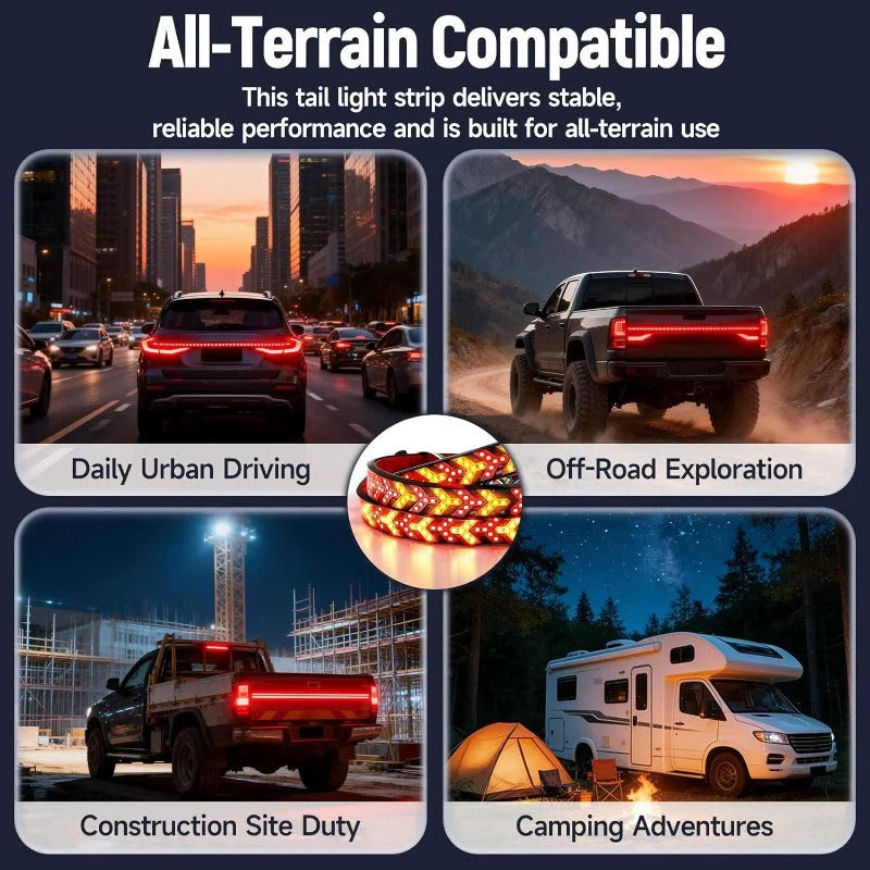 LED Tailgate Light Bar Sequential Turn Signals IP67 Waterproof