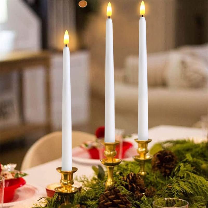 LED Taper Candles Flameless Remote Control Dimmable Timer