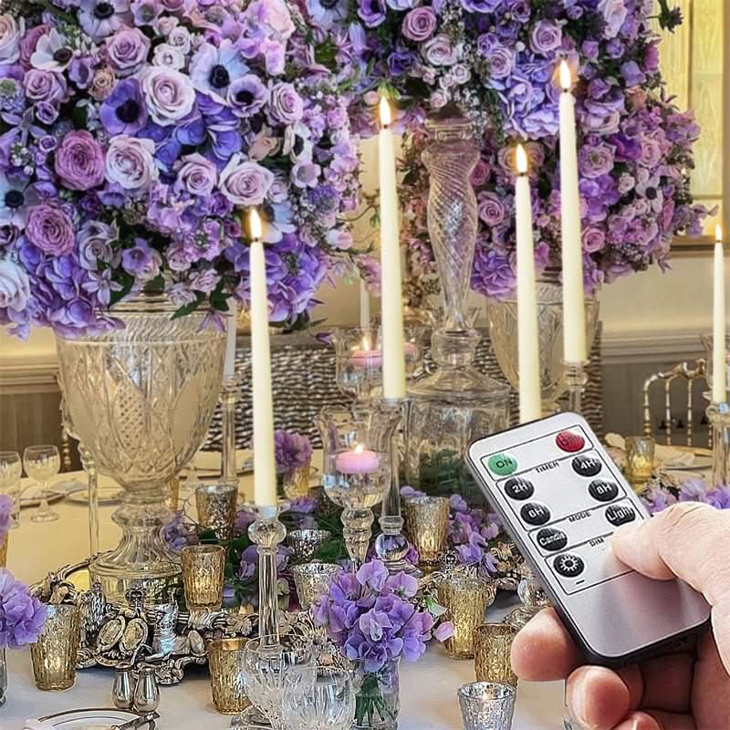 LED Taper Candles Flameless Remote Control Dimmable Timer