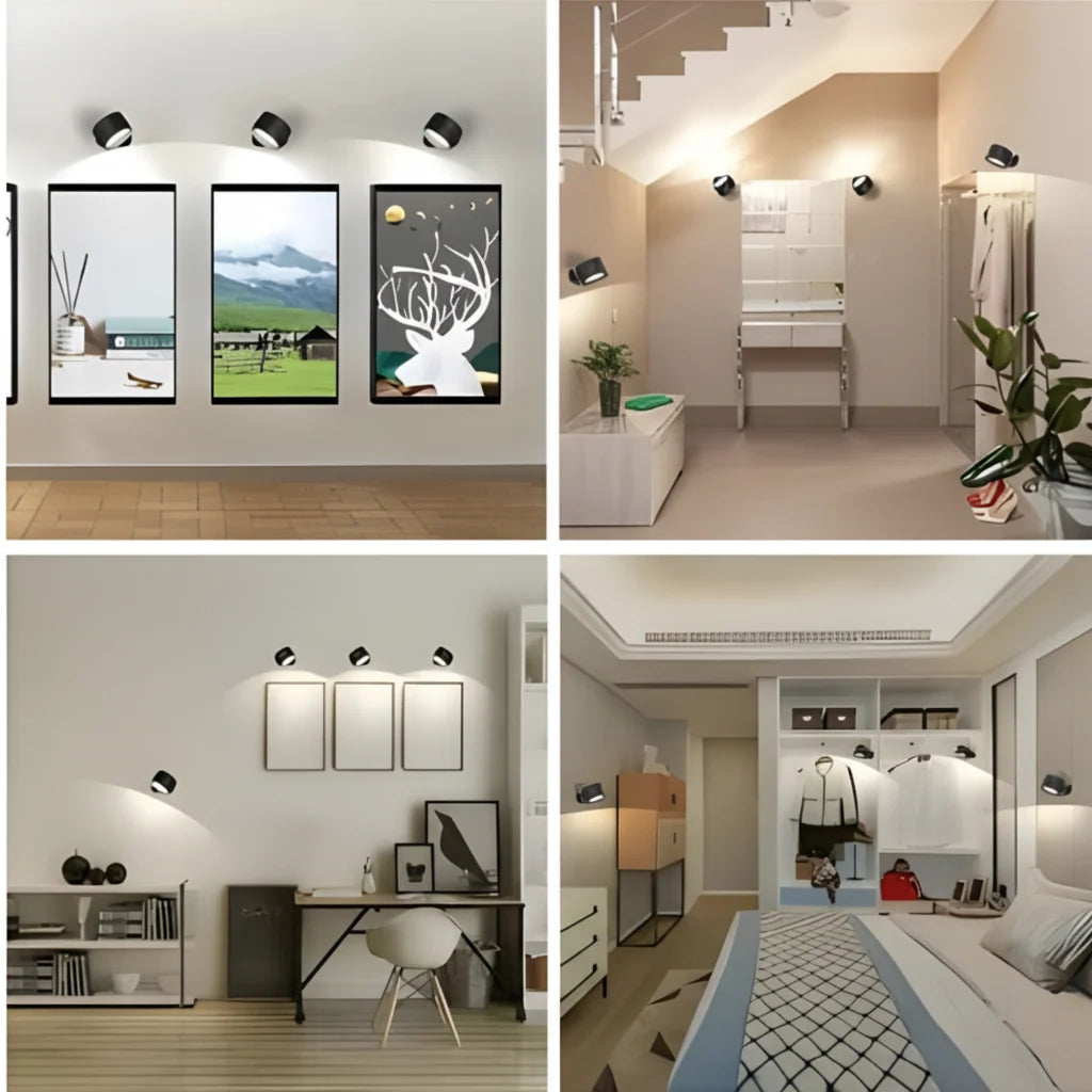 LED Wall Light Magnetic Mount USB Rechargeable & Touch Dimmer
