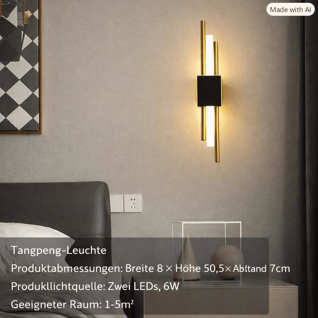 LED Wall Light Metal Acrylic Three Color Temperatures