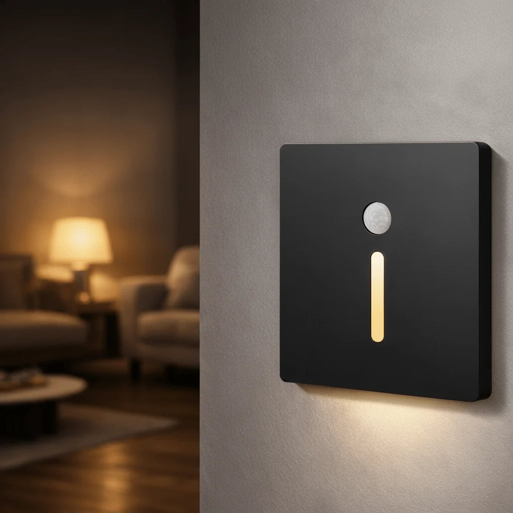 LED Wall Light Motion Sensor Warm White Aluminum