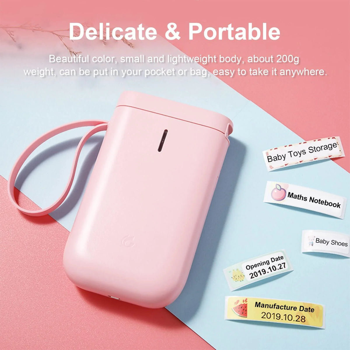 Label Printer Portable Wireless Bluetooth Inkless Thermal Printing