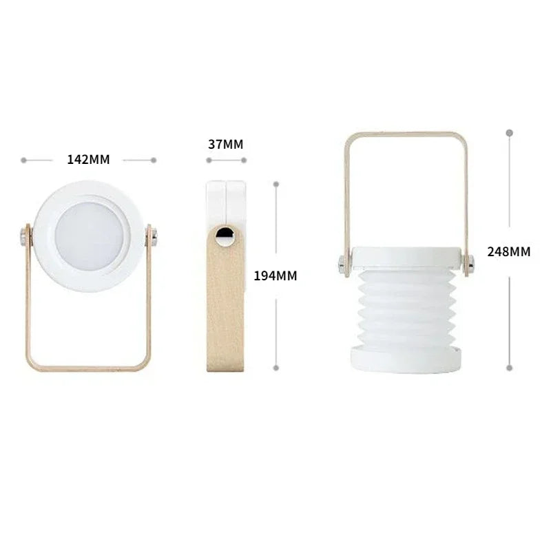 Lantern Fold-Flat USB Rechargeable & Adjustable Brightness