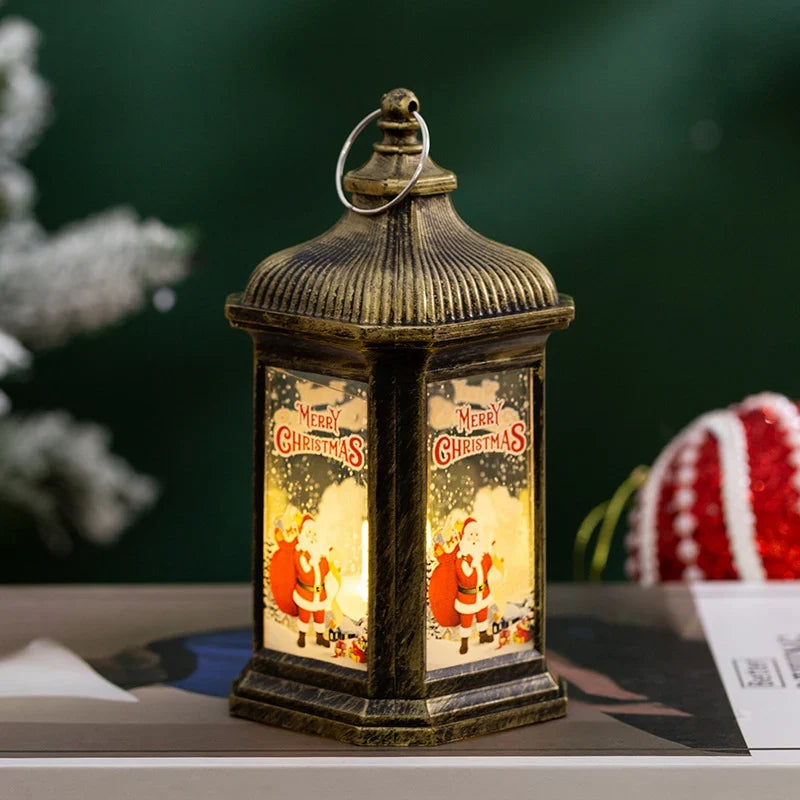 Lantern Hanging & Tabletop Holiday Scene Battery Free