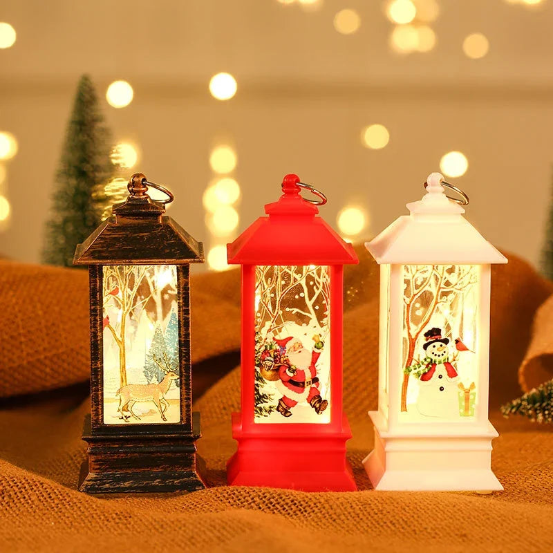Lantern Santa Motif & Warm Ambient Glow