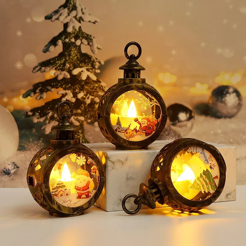 Lantern Warm LED Christmas Motif Indoor & Outdoor