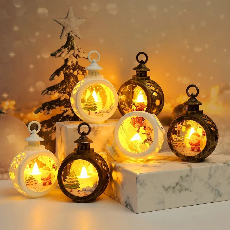 Lantern Warm LED Christmas Motif Indoor & Outdoor
