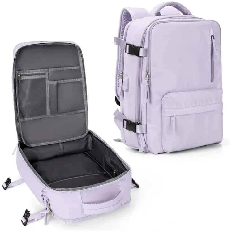 Laptop Backpack Water-Repellent Hidden Anti-Theft Pocket & USB Port