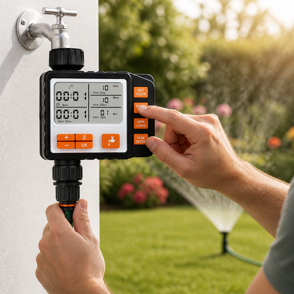 Large Backlit LCD Programmable Garden Hose Timer