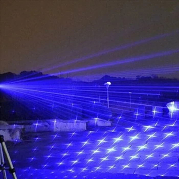 Laser Flashlight Blue Adjustable Focus Fire Starter
