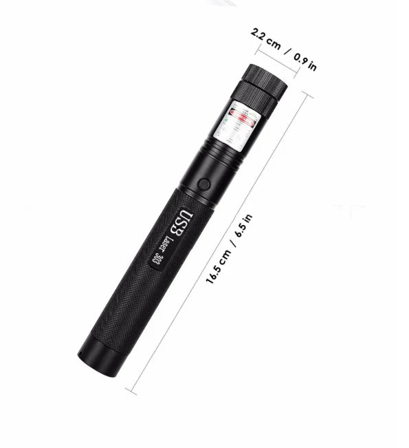 Laser Pointer Adjustable Focus USB Rechargeable Long-Range Beam