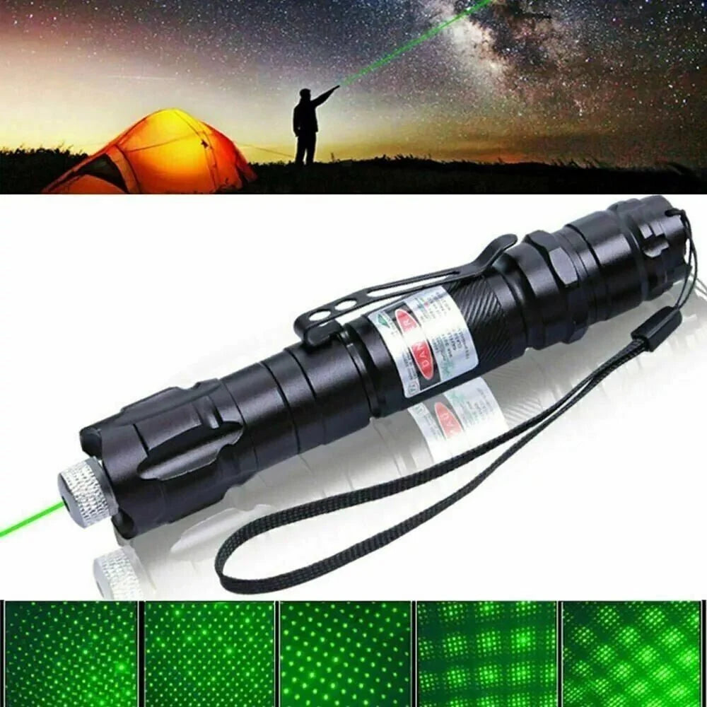 Laser Pointer Green Long-Range USB-Rechargeable Anodized Metal