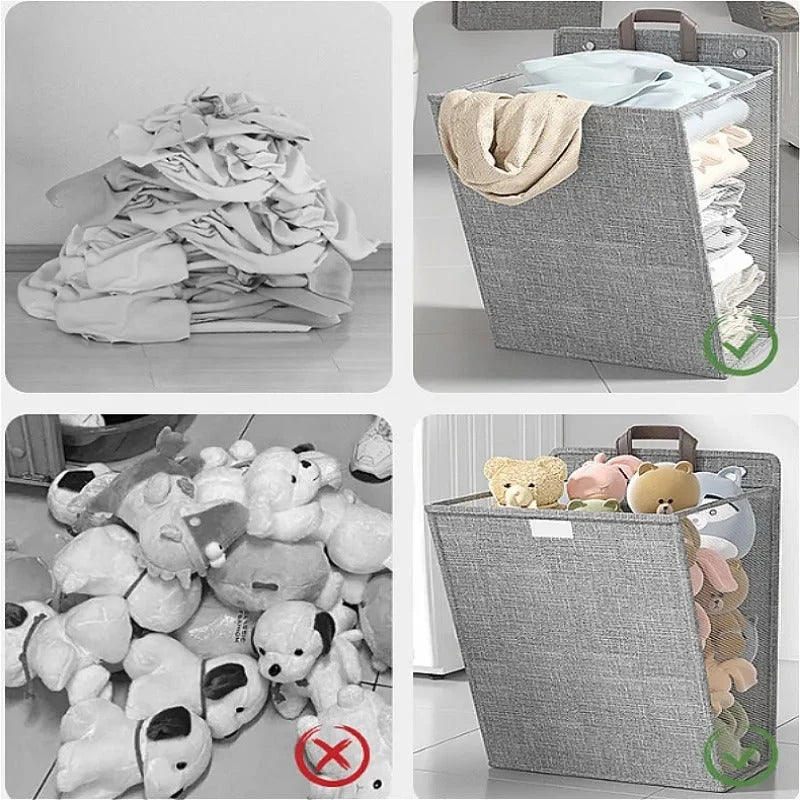 Laundry Basket Fold-Flat Door & Wall Mounting