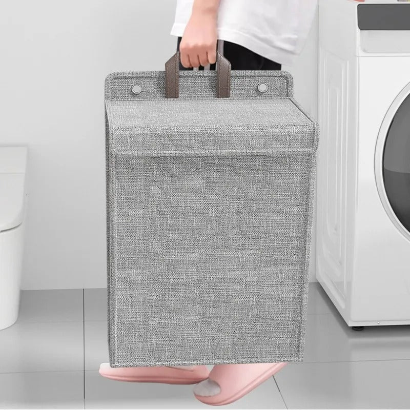Laundry Basket Fold-Flat Door & Wall Mounting