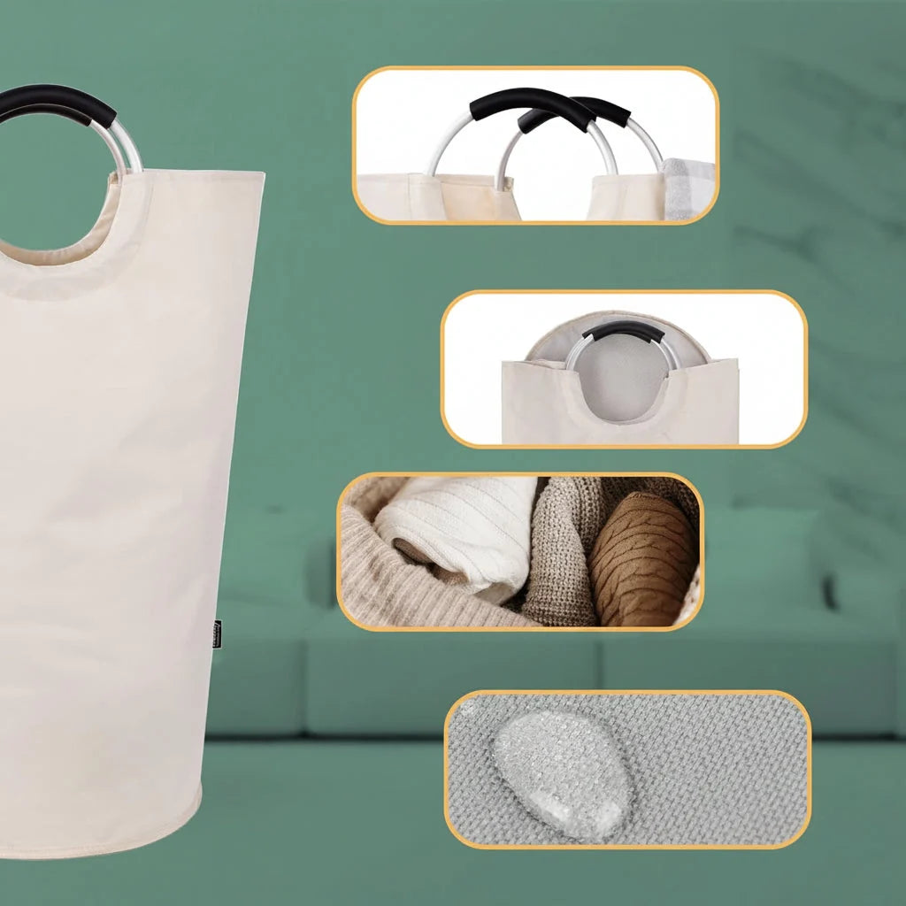 Laundry Hamper Large Foldable Waterproof Lining Reinforced Handles