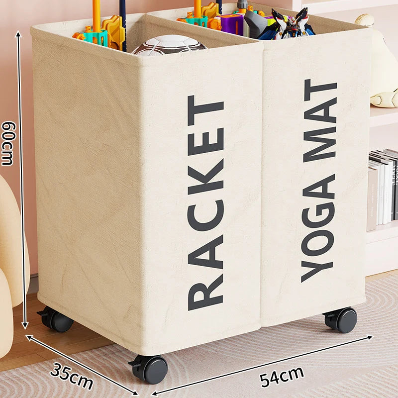 Laundry Hamper Slim Space-Saving Locking Casters