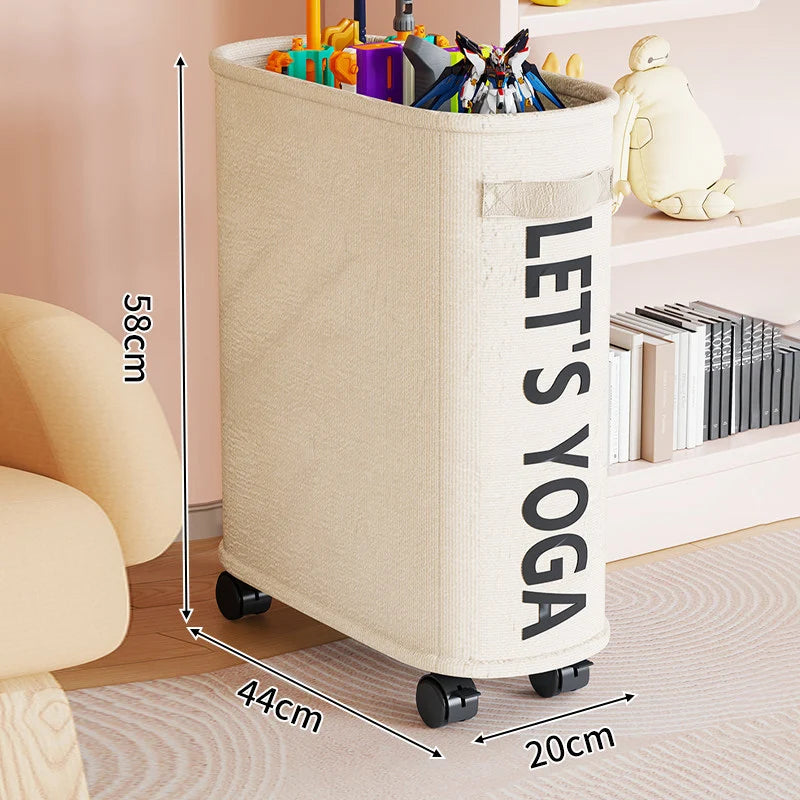 Laundry Hamper Slim Space-Saving Locking Casters