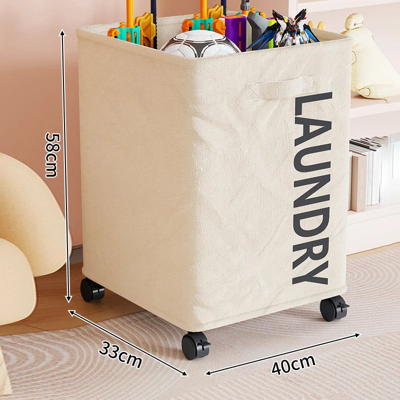 Laundry Hamper Slim Space-Saving Locking Casters