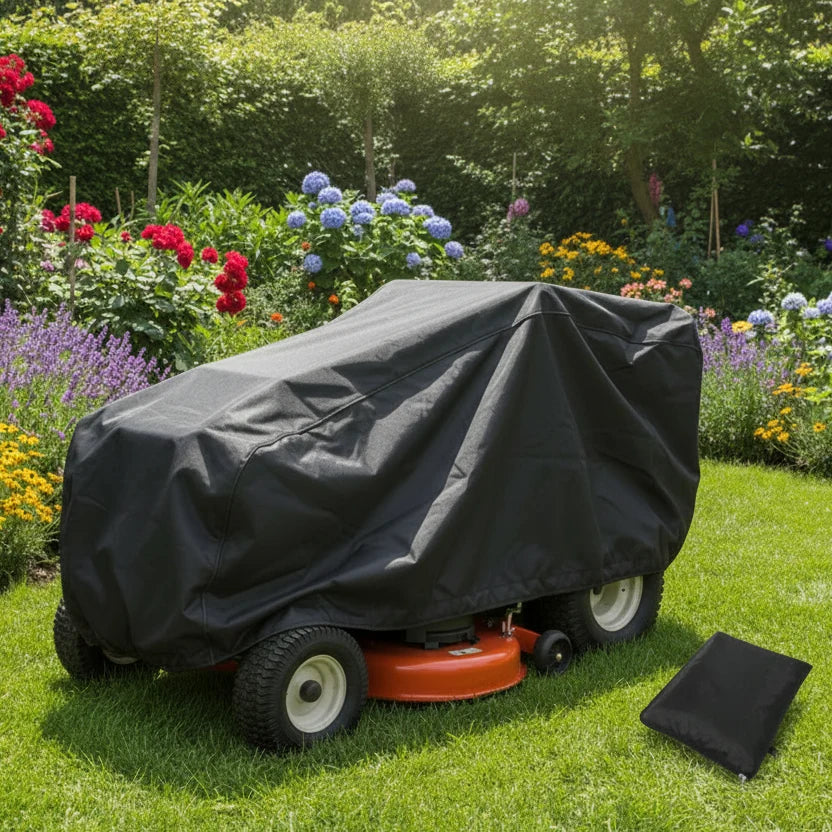 Lawn Mower Cover 420D Weather-Resistant Elastic Hem