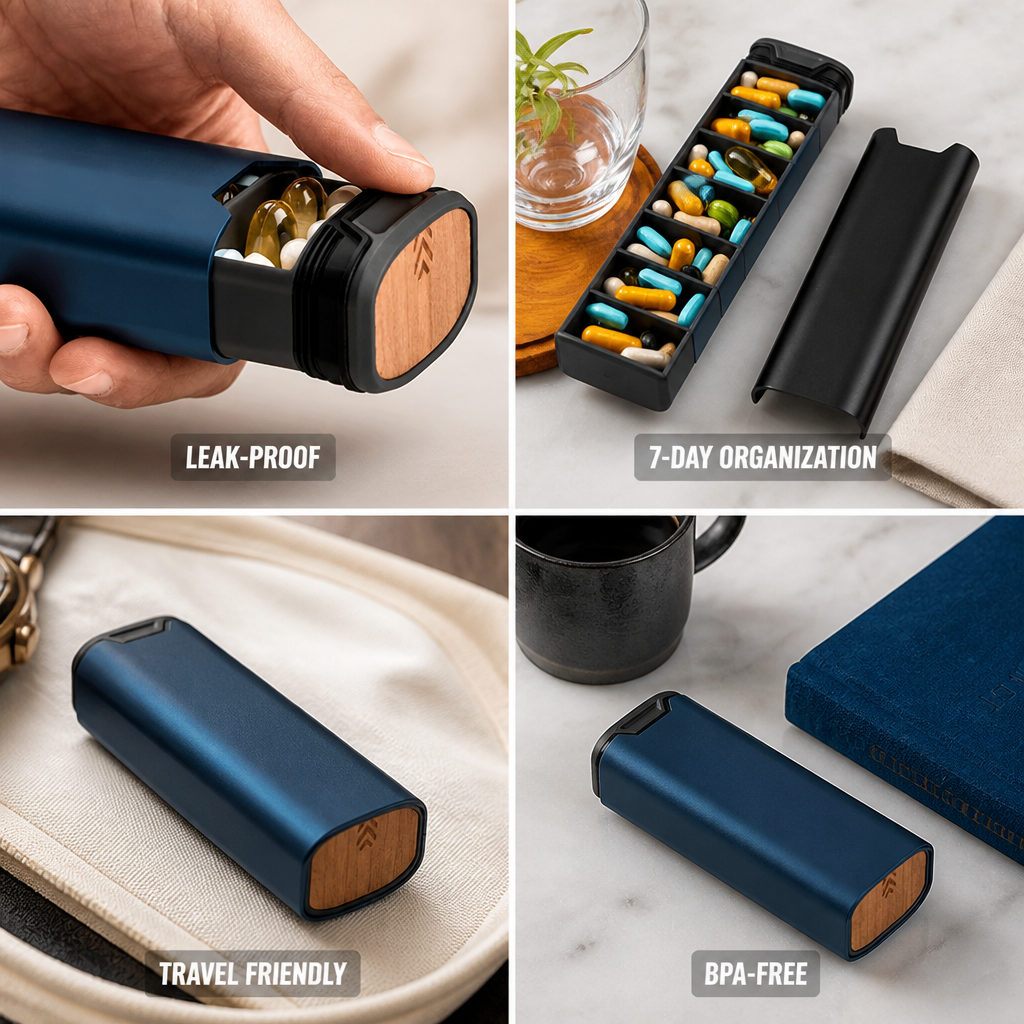 Leak-Proof & BPA-Free 7-Day Pill Organizer